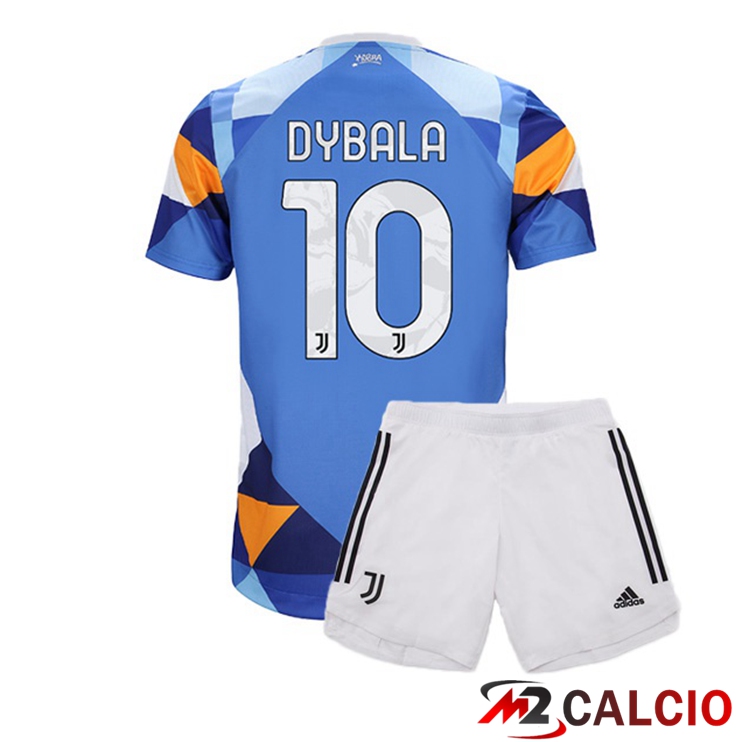 Maglie Calcio Juventus (DYBALA 10) Bambino Fourth Blu 2021/2022