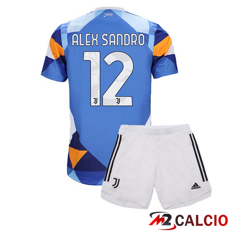 Maglie Calcio Juventus (ALEX SANDRO 12) Bambino Fourth Blu 2021/2022