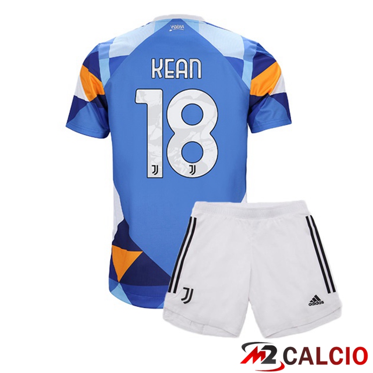 Maglie Calcio Juventus (KEAN 18) Bambino Fourth Blu 2021/2022