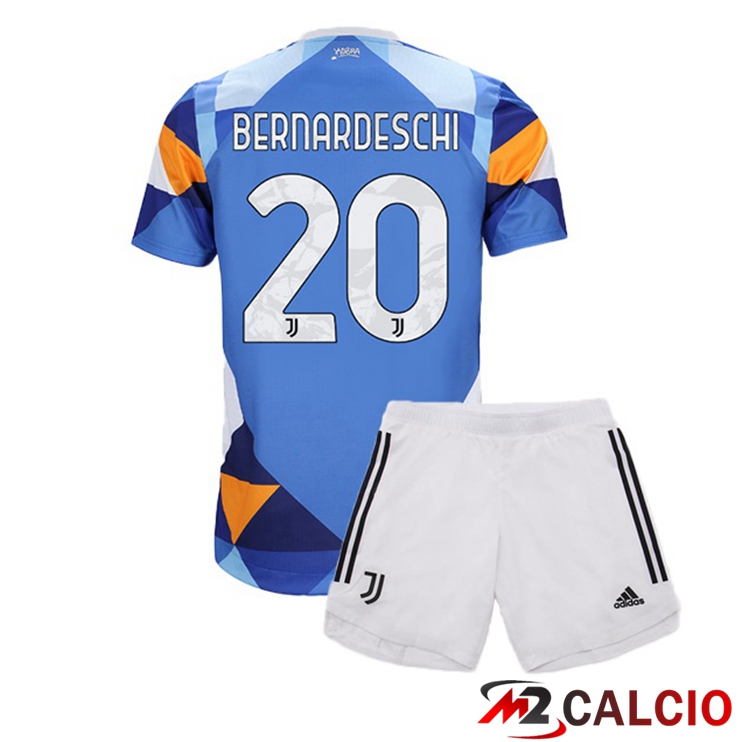Maglie Calcio Juventus (BERNARDESCHI 20) Bambino Fourth Blu 2021/2022