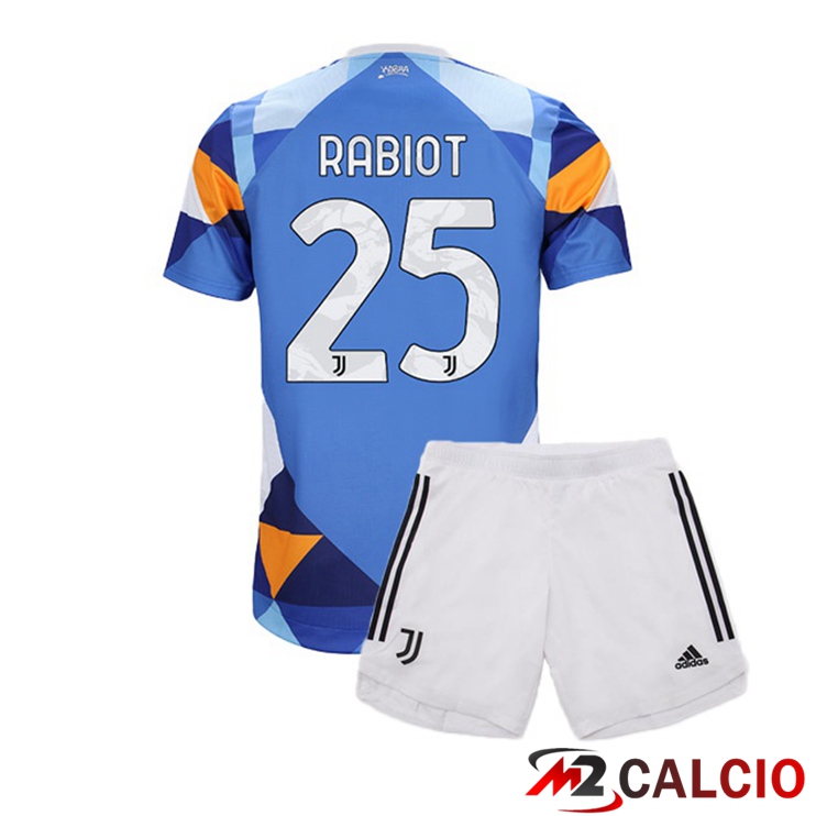 Maglie Calcio Juventus (RABIOT 25) Bambino Fourth Blu 2021/2022