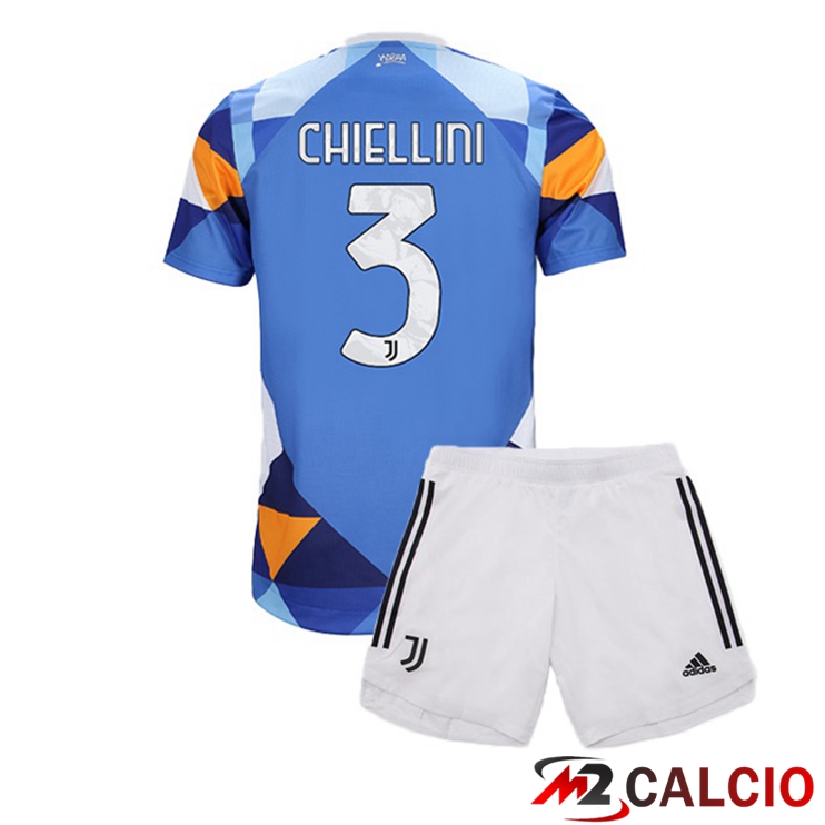 Maglie Calcio Juventus (CHIELLINI 3) Bambino Fourth Blu 2021/2022