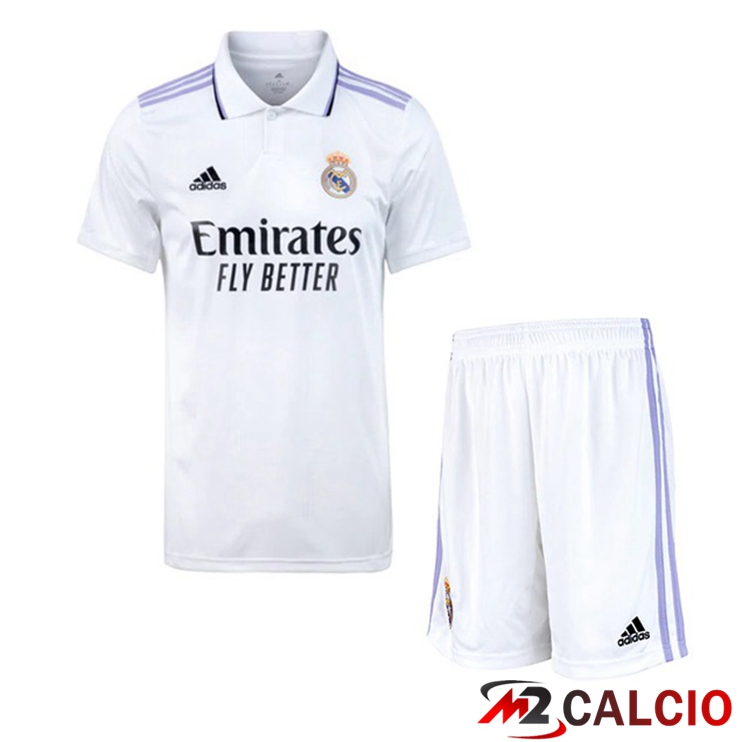 Maglie Calcio Real Madrid Bambino Prima Bianco 2022/2023