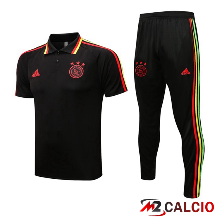 Kit Maglia Polo AFC Ajax + Pantaloni Nero 2022/2023