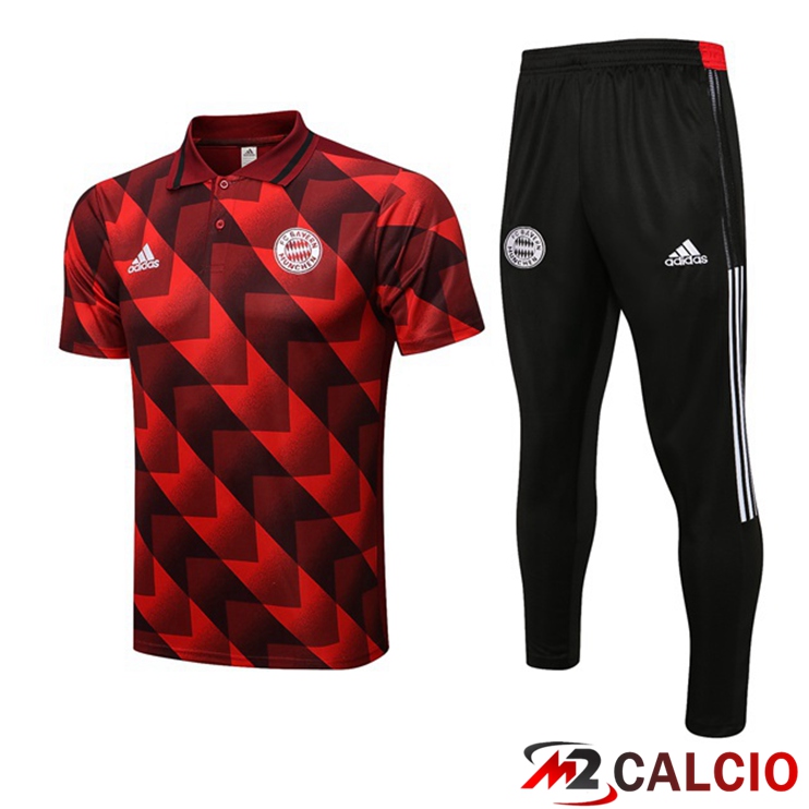 Kit Maglia Polo Bayern Monaco + Pantaloni Rosso 2022/2023