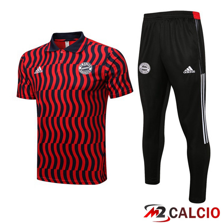 Kit Maglia Polo Bayern Monaco + Pantaloni Rosso 2022/2023