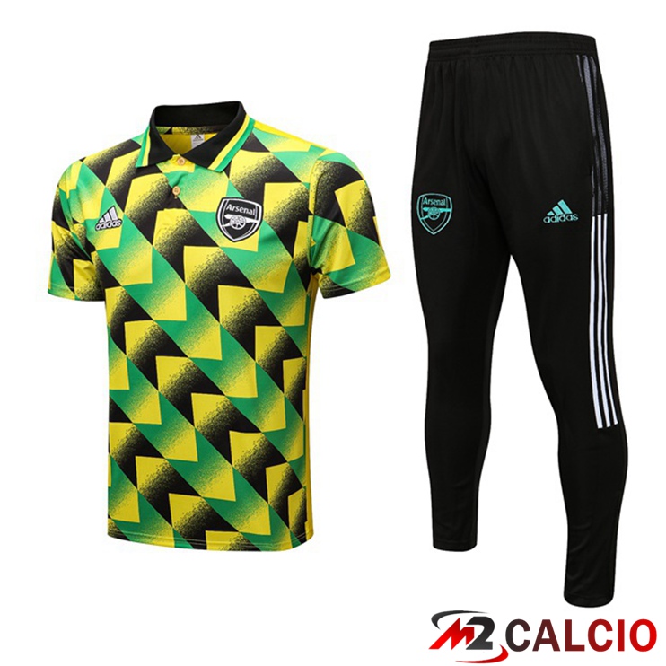 Kit Maglia Polo Arsenal + Pantaloni Verde Nero 2022/2023