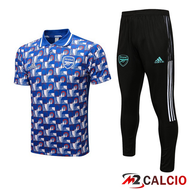 Kit Maglia Polo Arsenal + Pantaloni Blu 2022/2023