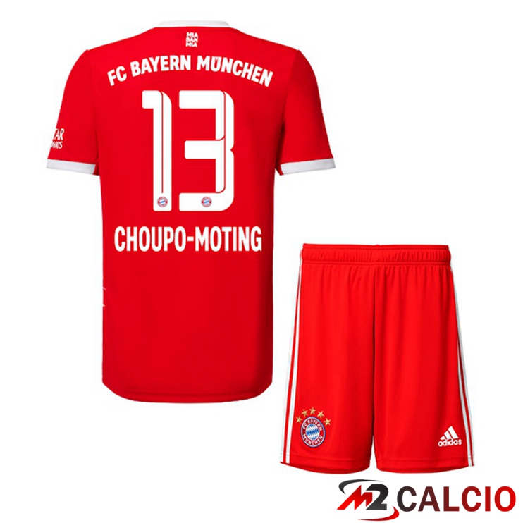 Maglie Calcio Bayern Monaco (Choupo-Moting 13) Bambino Prima Rosso 2022/2023