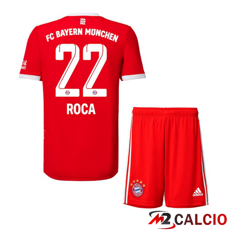 Maglie Calcio Bayern Monaco (Roca 22) Bambino Prima Rosso 2022/2023