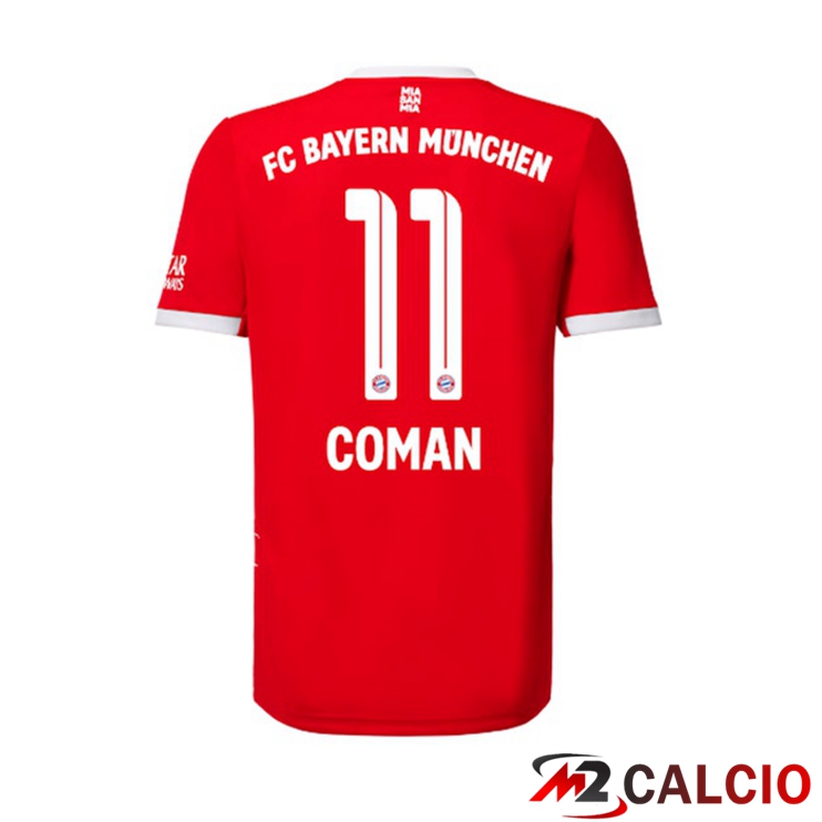 Maglie Calcio Bayern Monaco (Coman 11) Prima Rosso 2022/2023