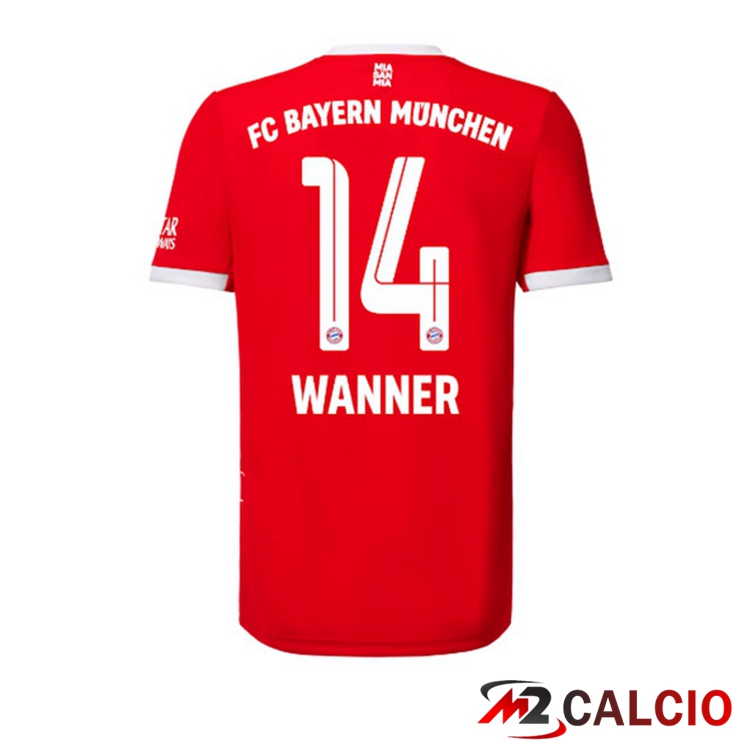 Maglie Calcio Bayern Monaco (Wanner 14) Prima Rosso 2022/2023