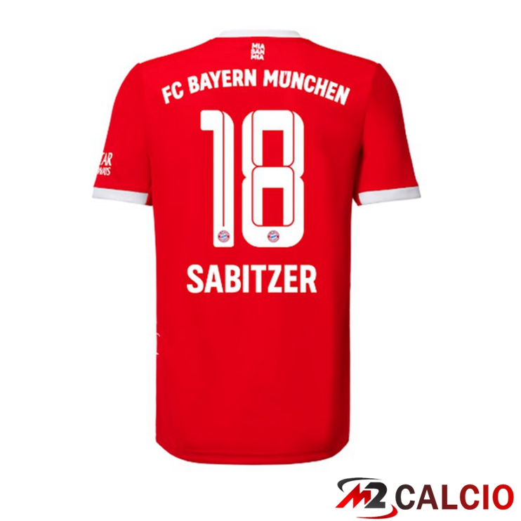 Maglie Calcio Bayern Monaco (Sabitzer 18) Prima Rosso 2022/2023