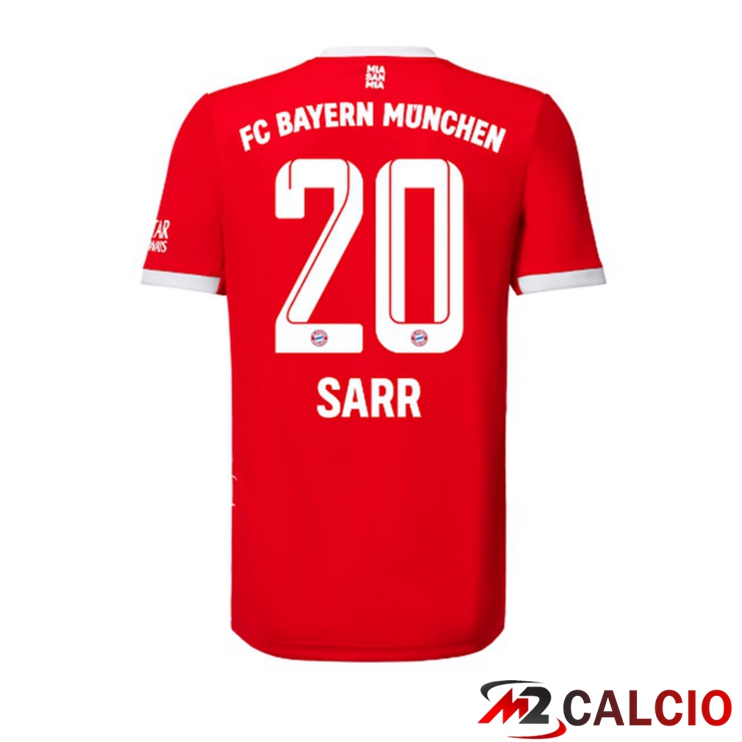 Maglie Calcio Bayern Monaco (Sarr 20) Prima Rosso 2022/2023