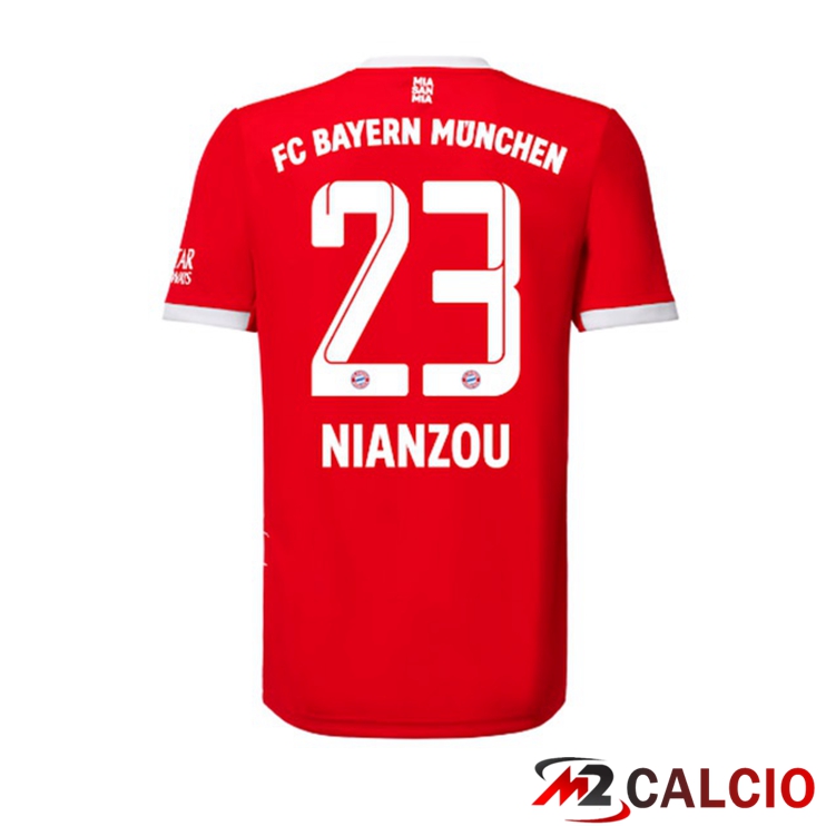 Maglie Calcio Bayern Monaco (Nianzou 23) Prima Rosso 2022/2023