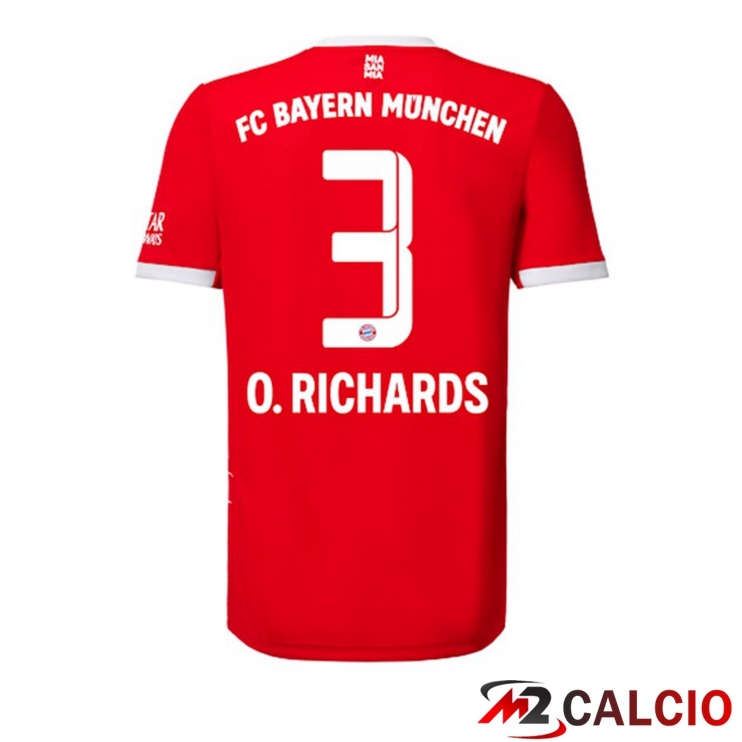 Maglie Calcio Bayern Monaco (O. Richards 3) Prima Rosso 2022/2023