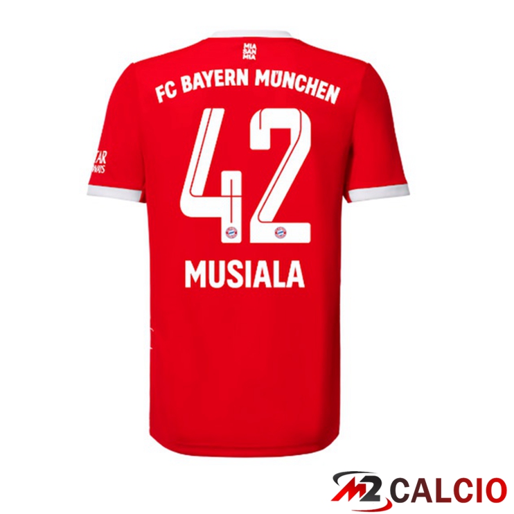 Maglie Calcio Bayern Monaco (Musiala 42) Prima Rosso 2022/2023