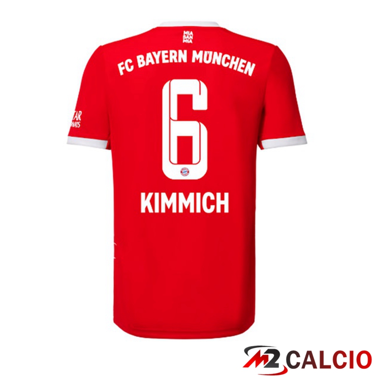 Maglie Calcio Bayern Monaco (Kimmich 6) Prima Rosso 2022/2023