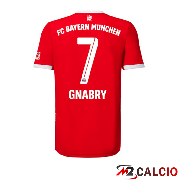 Maglie Calcio Bayern Monaco (Gnabry 7) Prima Rosso 2022/2023