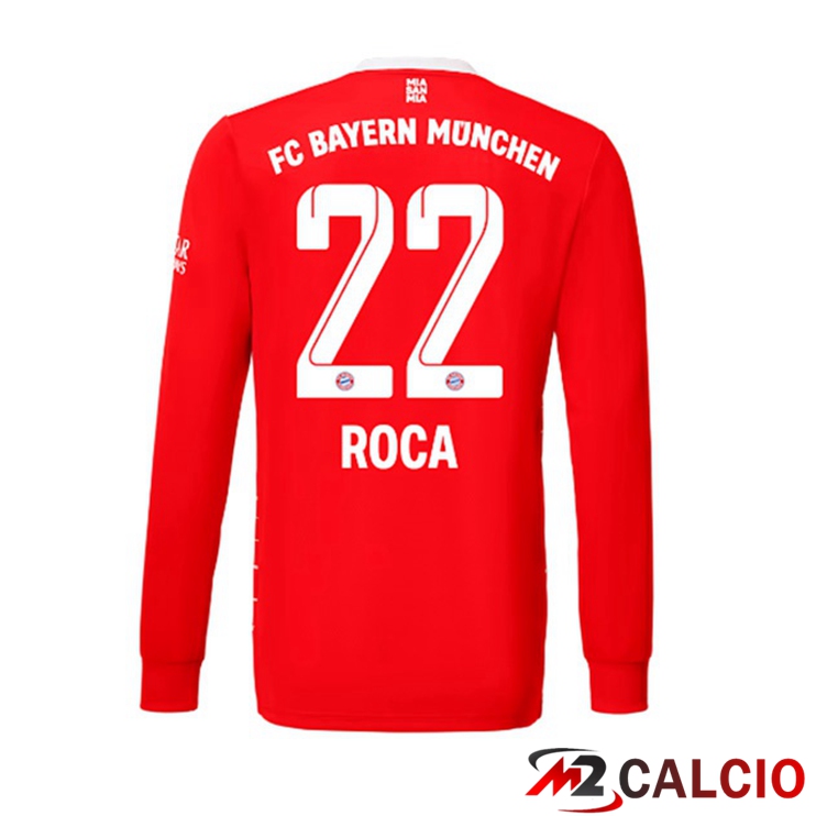 Maglie Calcio Bayern Monaco (Roca 22) Prima Manica Lunga Rosso 2022/2023