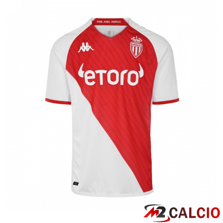 Maglie Calcio AS Monaco Prima Rosso Bianco 2022/2023