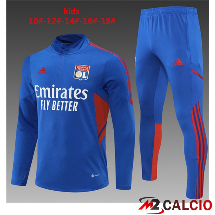 Insieme Tuta Calcio Lyon OL Bambino Blu 2022/2023