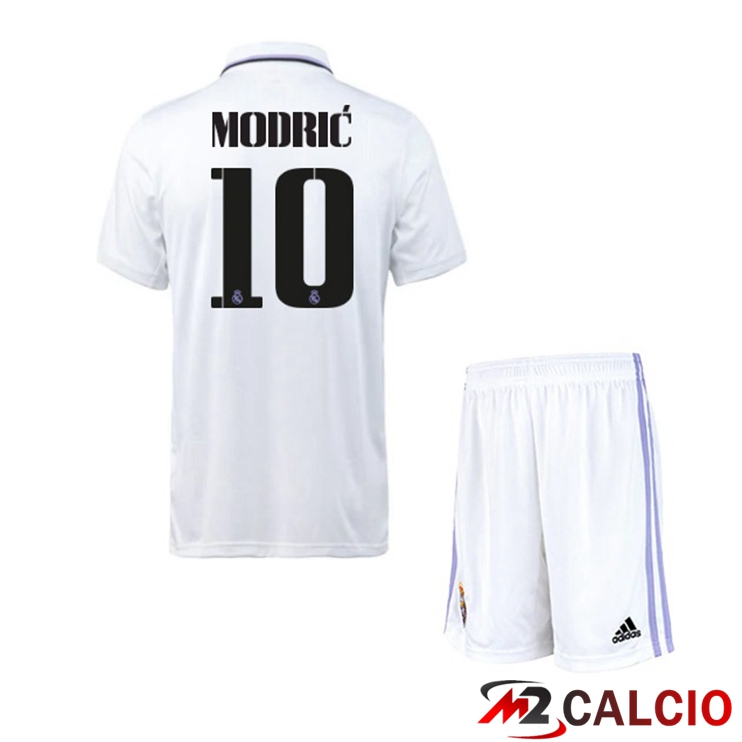 Maglie Calcio Real Madrid (Modrić 10) Bambino Prima Bianco 2022/2023