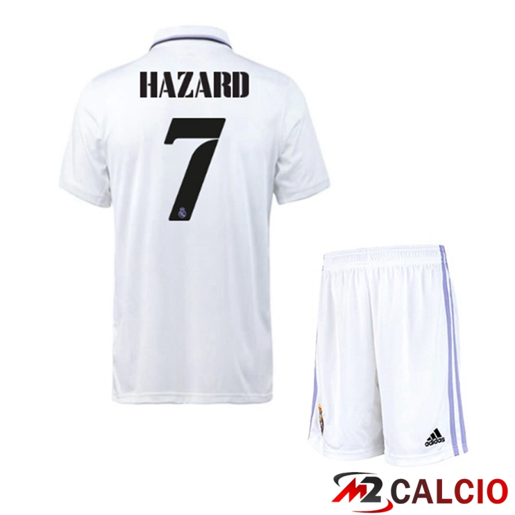 Maglie Calcio Real Madrid (Hazard 7) Bambino Prima Bianco 2022/2023