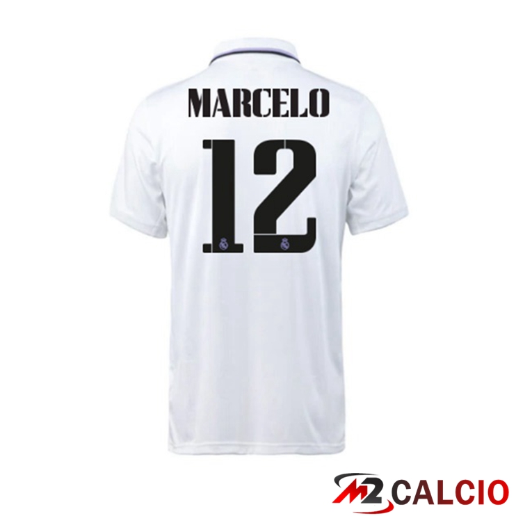 Maglie Calcio Real Madrid (Marcelo 12) Prima Bianco 2022/2023