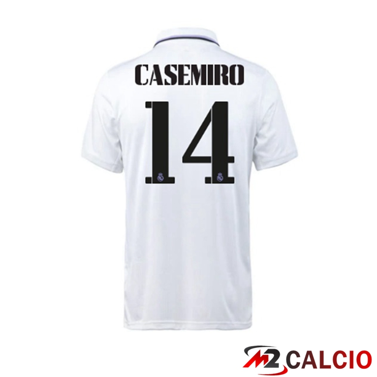 Maglie Calcio Real Madrid (Casemiro 14) Prima Bianco 2022/2023