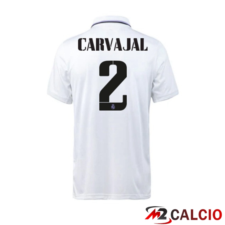 Maglie Calcio Real Madrid (Carvajal 2) Prima Bianco 2022/2023