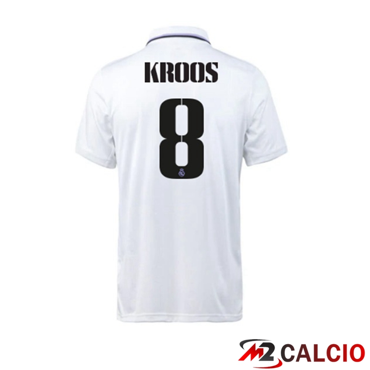 Maglie Calcio Real Madrid (Kroos 8) Prima Bianco 2022/2023