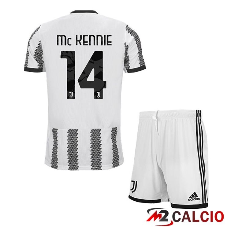 Maglie Calcio Juventus (MCKENNIE 14) Bambino Prima Bianco Nero 2022/2023