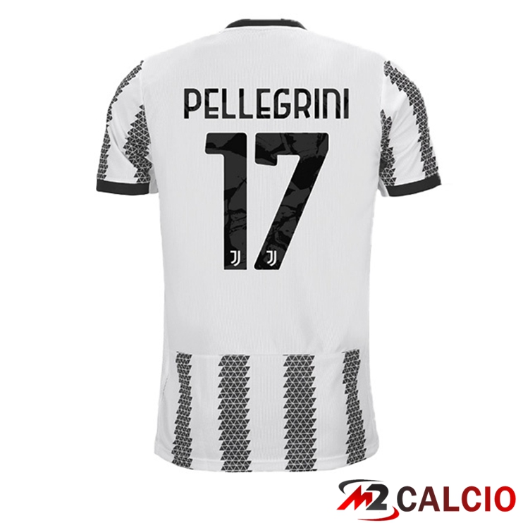 Maglie Calcio Juventus (PELLEGRINI 17) Prima Bianco Nero 2022/2023