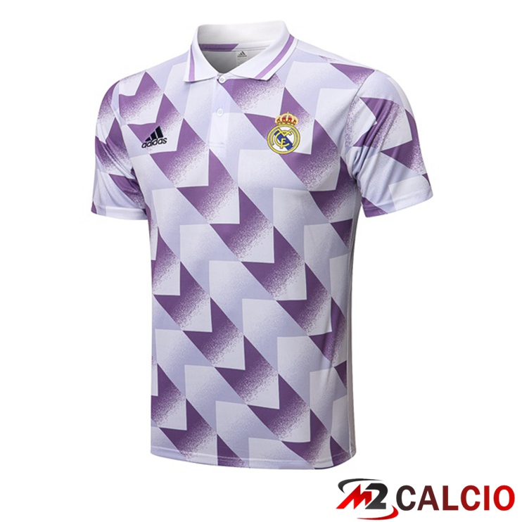 Maglia Polo Real Madrid Bianco Viola 2022/2023