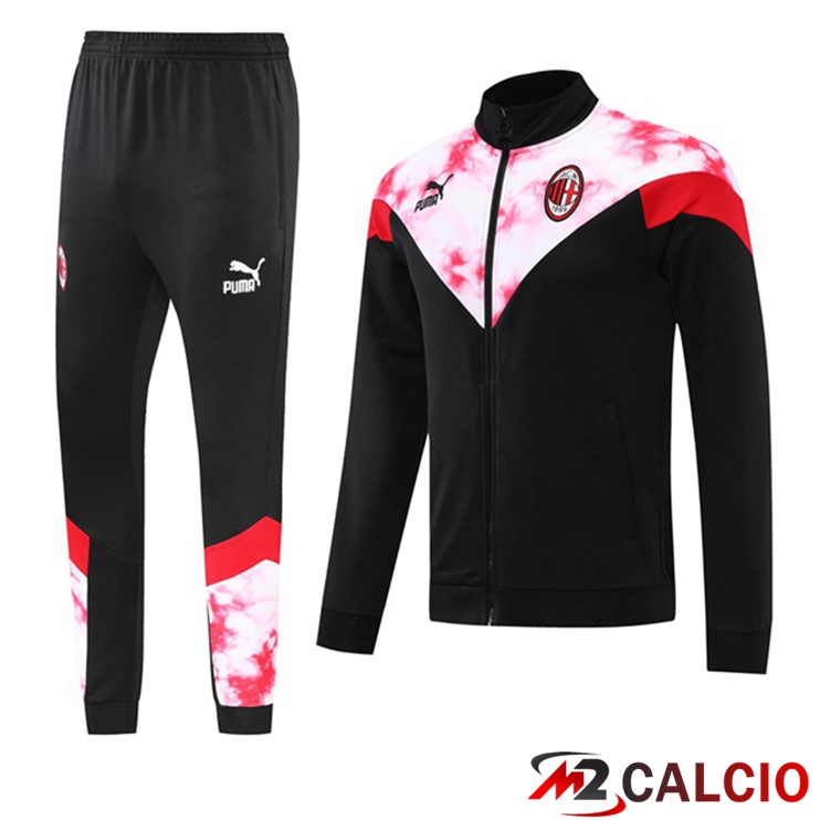 Insieme Giacca A Vento AC Milan Nero Rosso 2022/2023