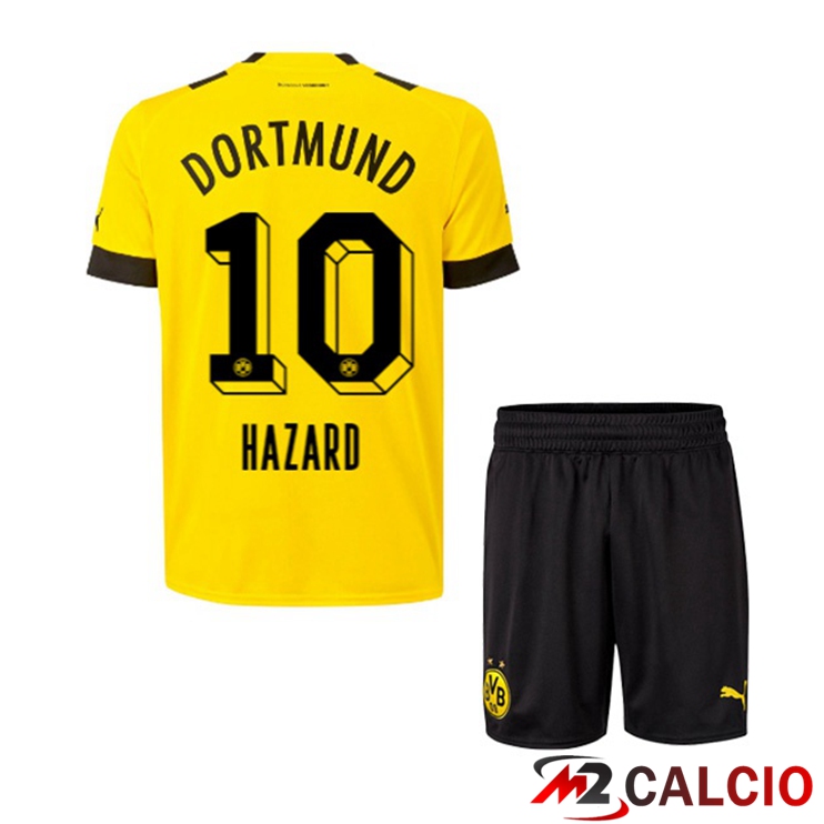 Maglie Calcio Dortmund BVB (Hazard 10) Bambino Prima Giallo 2022/2023