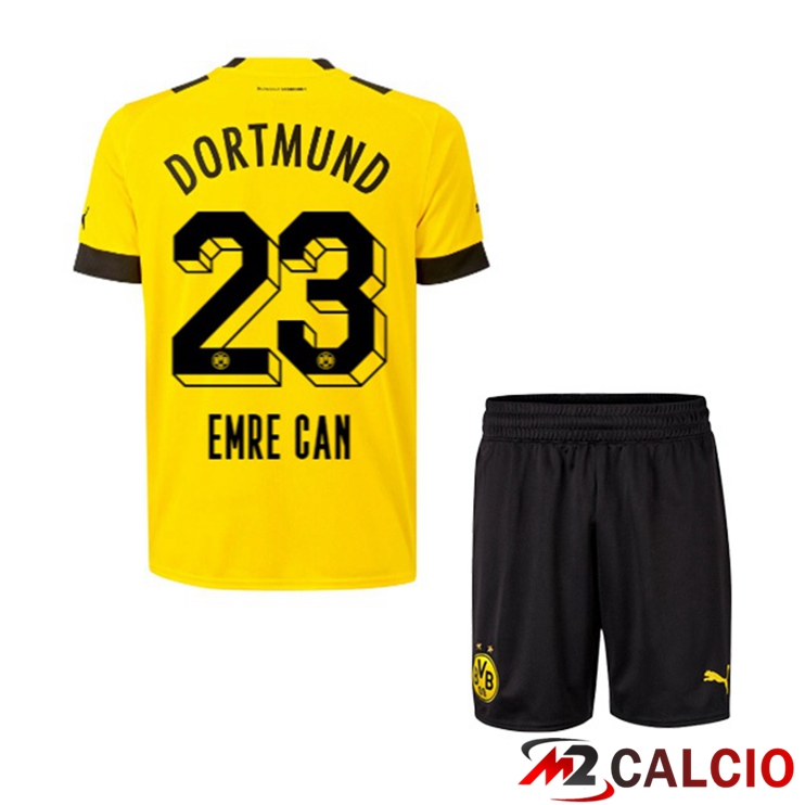 Maglie Calcio Dortmund BVB (Emre Can 23) Bambino Prima Giallo 2022/2023