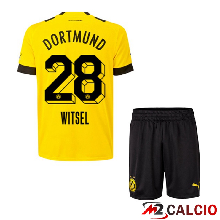Maglie Calcio Dortmund BVB (Witsel 28) Bambino Prima Giallo 2022/2023