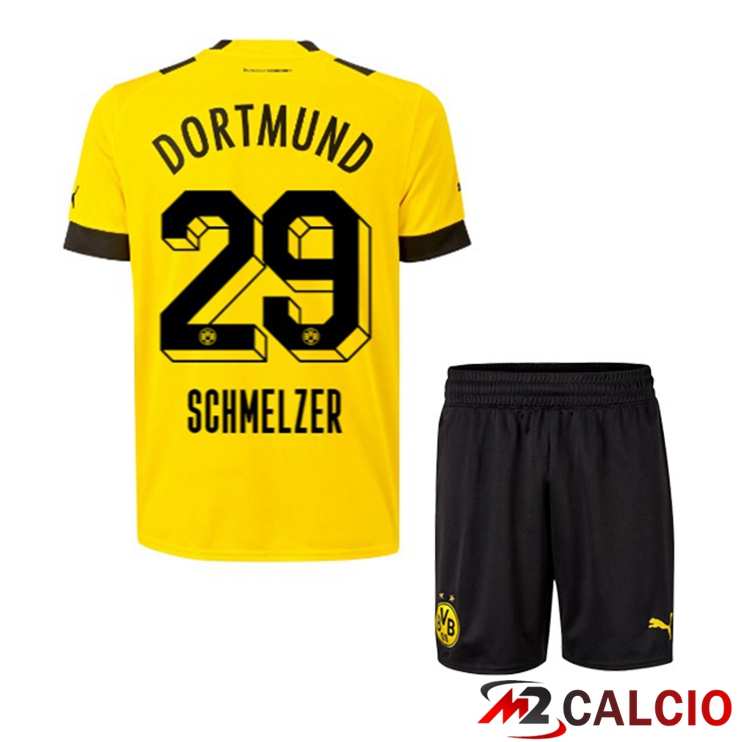 Maglie Calcio Dortmund BVB (Schmelzer 29) Bambino Prima Giallo 2022/2023