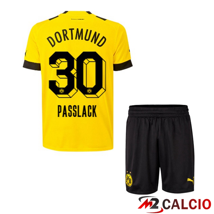 Maglie Calcio Dortmund BVB (Passlack 30) Bambino Prima Giallo 2022/2023