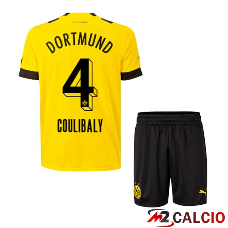 Maglie Calcio Dortmund BVB (Coulibaly 4) Bambino Prima Giallo 2022/2023