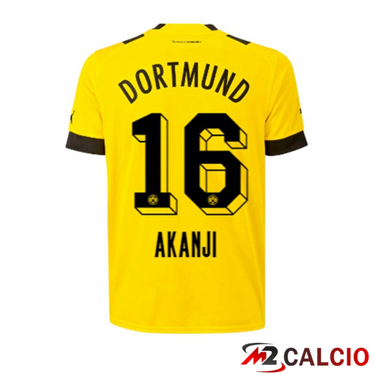 Maglie Calcio Dortmund BVB (Akanji 16) Prima Giallo 2022/2023