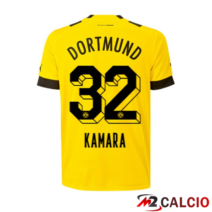 Maglie Calcio Dortmund BVB (Kamara 32) Prima Giallo 2022/2023