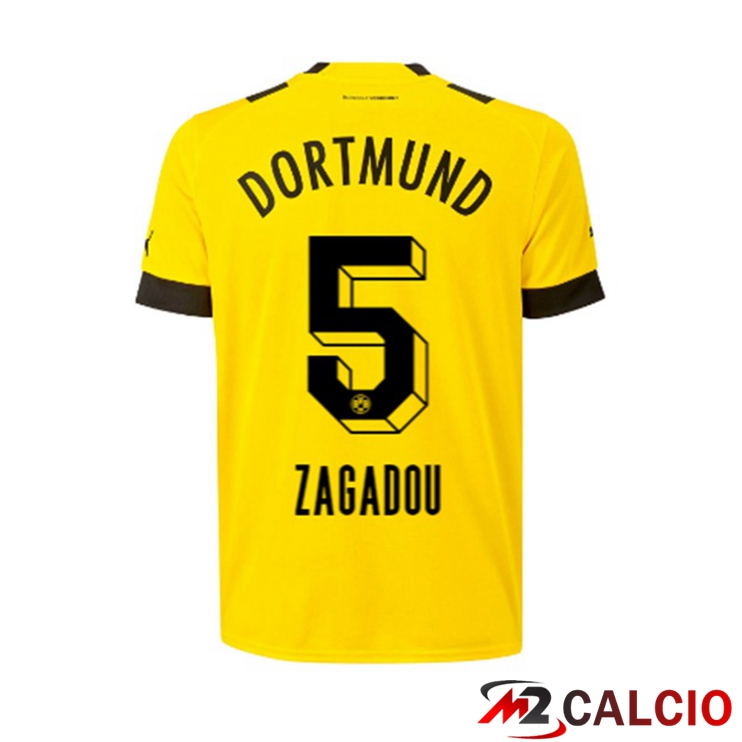 Maglie Calcio Dortmund BVB (Zagadou 5) Prima Giallo 2022/2023