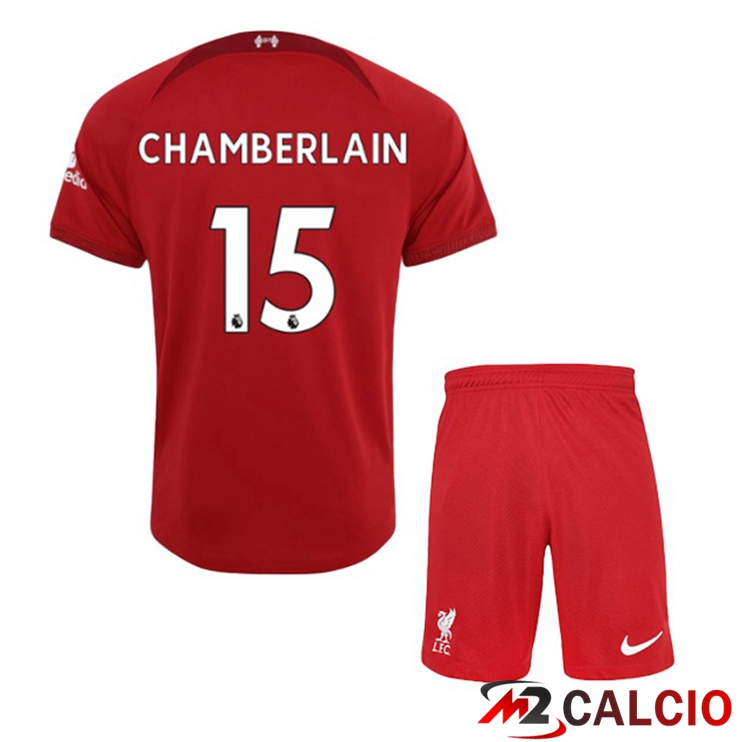 Maglie Calcio FC Liverpool (CHAMBERLAIN 15) Bambino Prima Rosso 2022/2023
