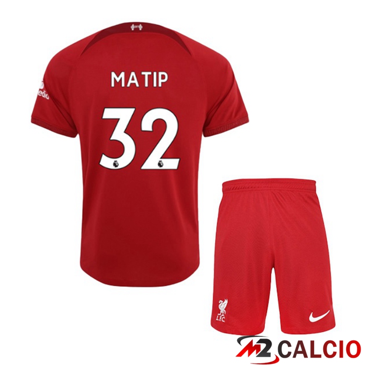 Maglie Calcio FC Liverpool (MATIP 32) Bambino Prima Rosso 2022/2023