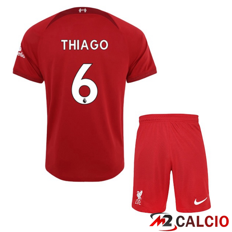 Maglie Calcio FC Liverpool (THIAGO 6) Bambino Prima Rosso 2022/2023