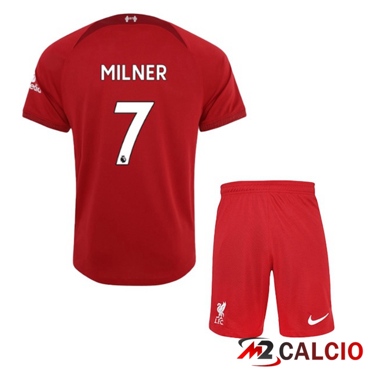 Maglie Calcio FC Liverpool (MILNER 7) Bambino Prima Rosso 2022/2023