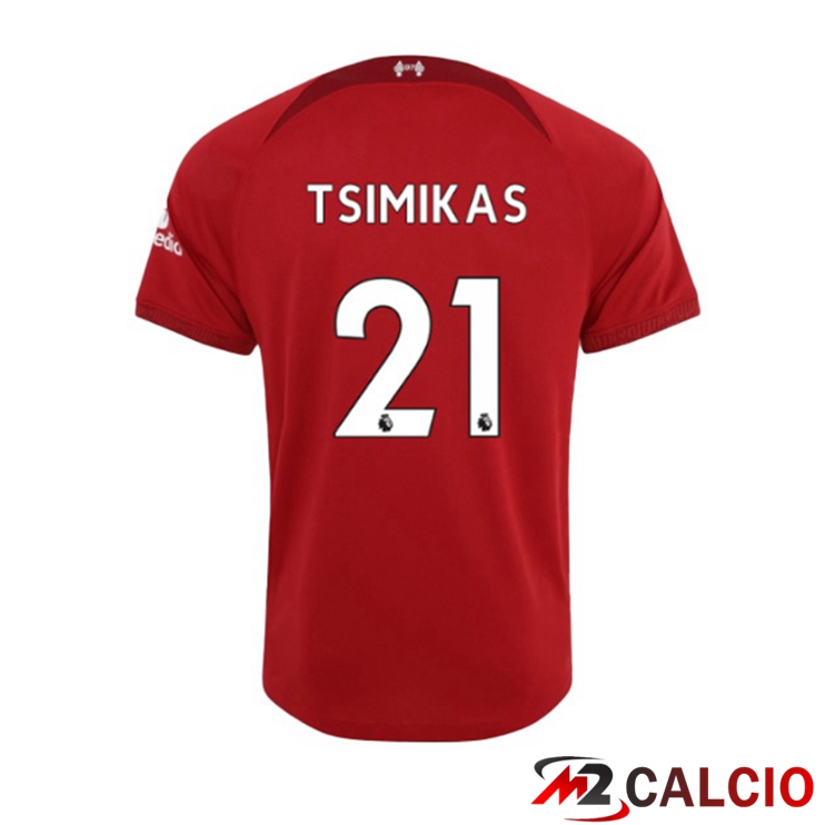 Maglie Calcio FC Liverpool (TSIMIKAS 21) Prima Rosso 2022/2023